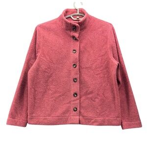 LL Bean Sherpa Fleece Jacket Salmon Large‎